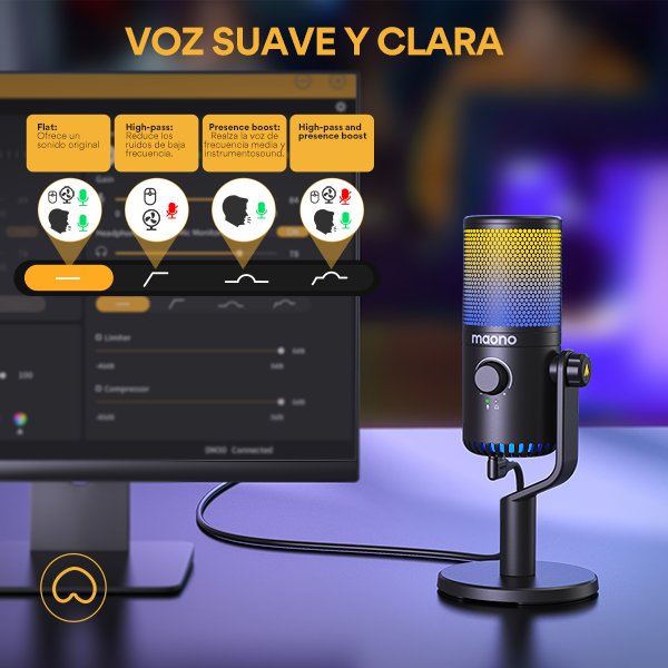Micrófono USB para juegos MAONO DM30RGB_02