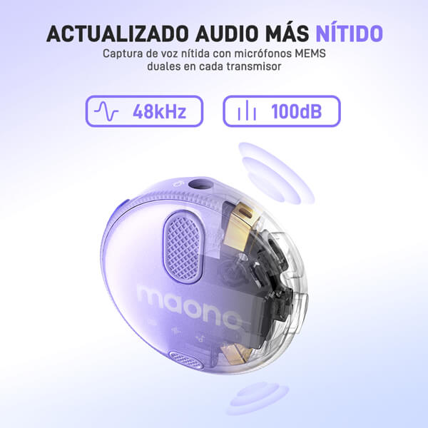 Maono WM620 Micrófono inalámbrico de solapa