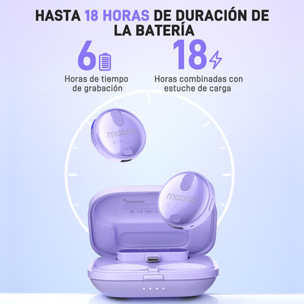 Maono WM620 Micrófono inalámbrico de solapa