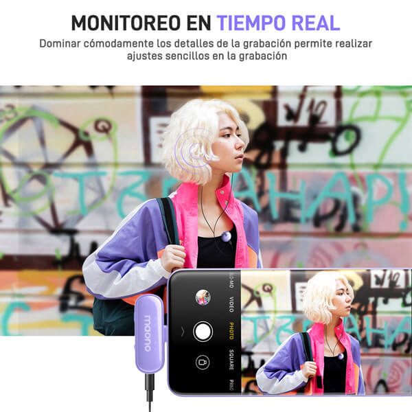 Maono WM620 Micrófono inalámbrico de solapa