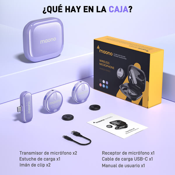 Maono WM620 Micrófono inalámbrico de solapa
