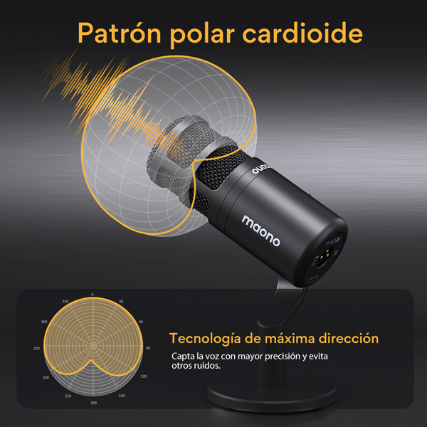 Micrófono XLR dinámico para podcasts PD1004