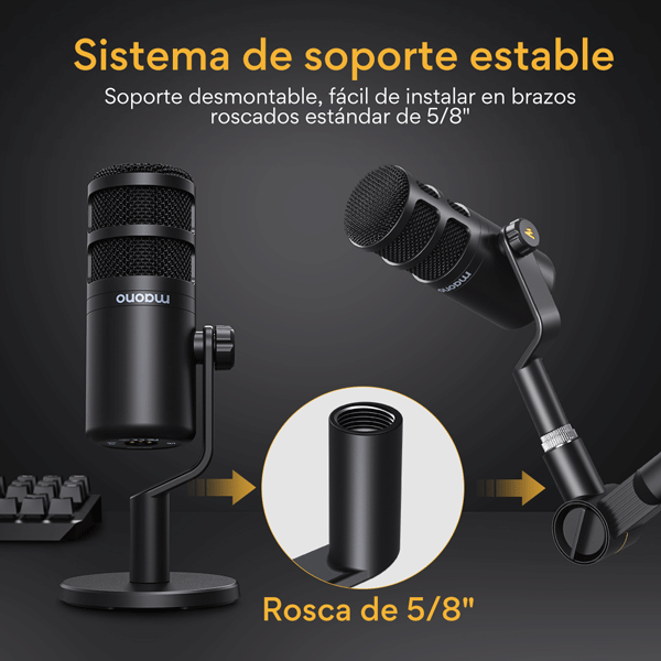 Micrófono XLR dinámico para podcasts PD100