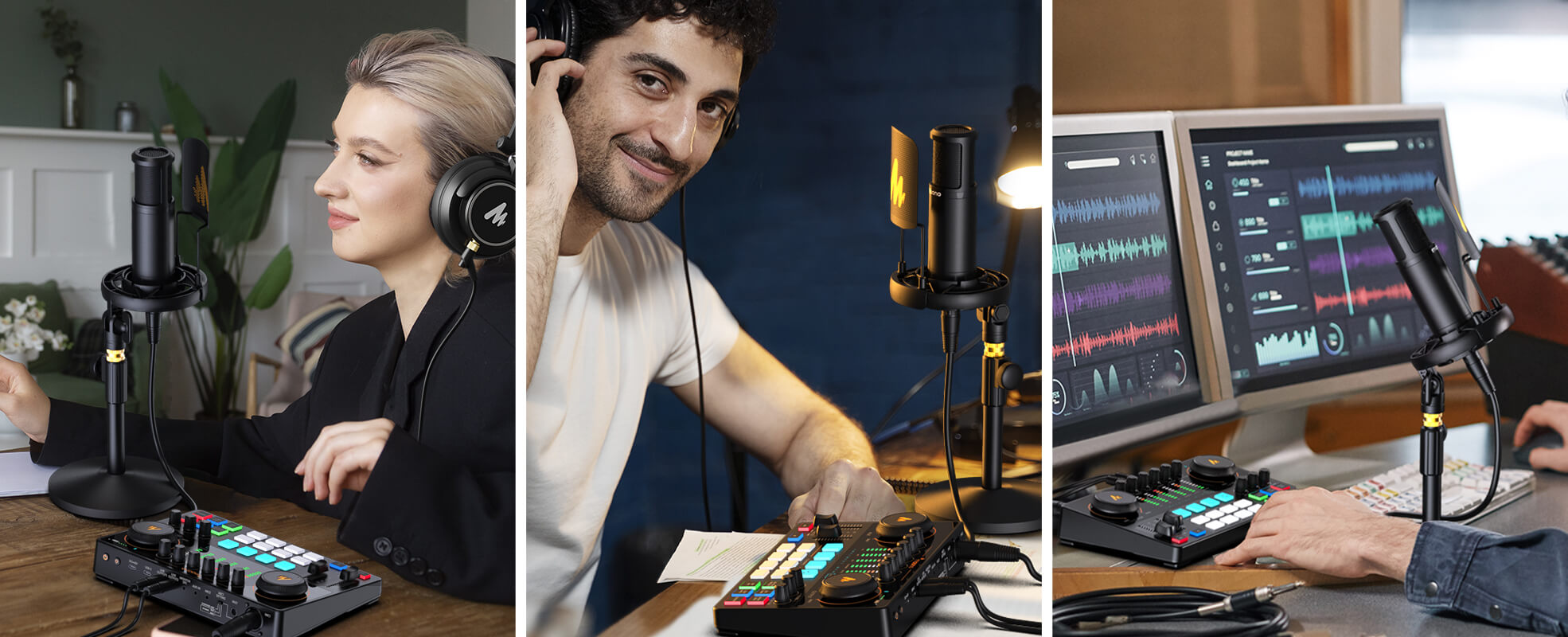 Interfaz de audio y tarjeta de sonido Maonocaster AME2-01