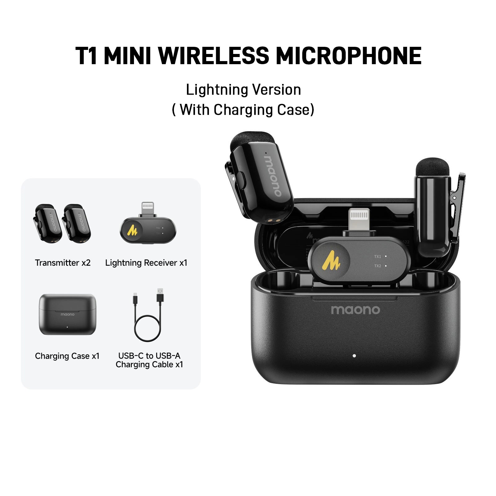 Micrófono de solapa inalámbrico Wave T1 MINI