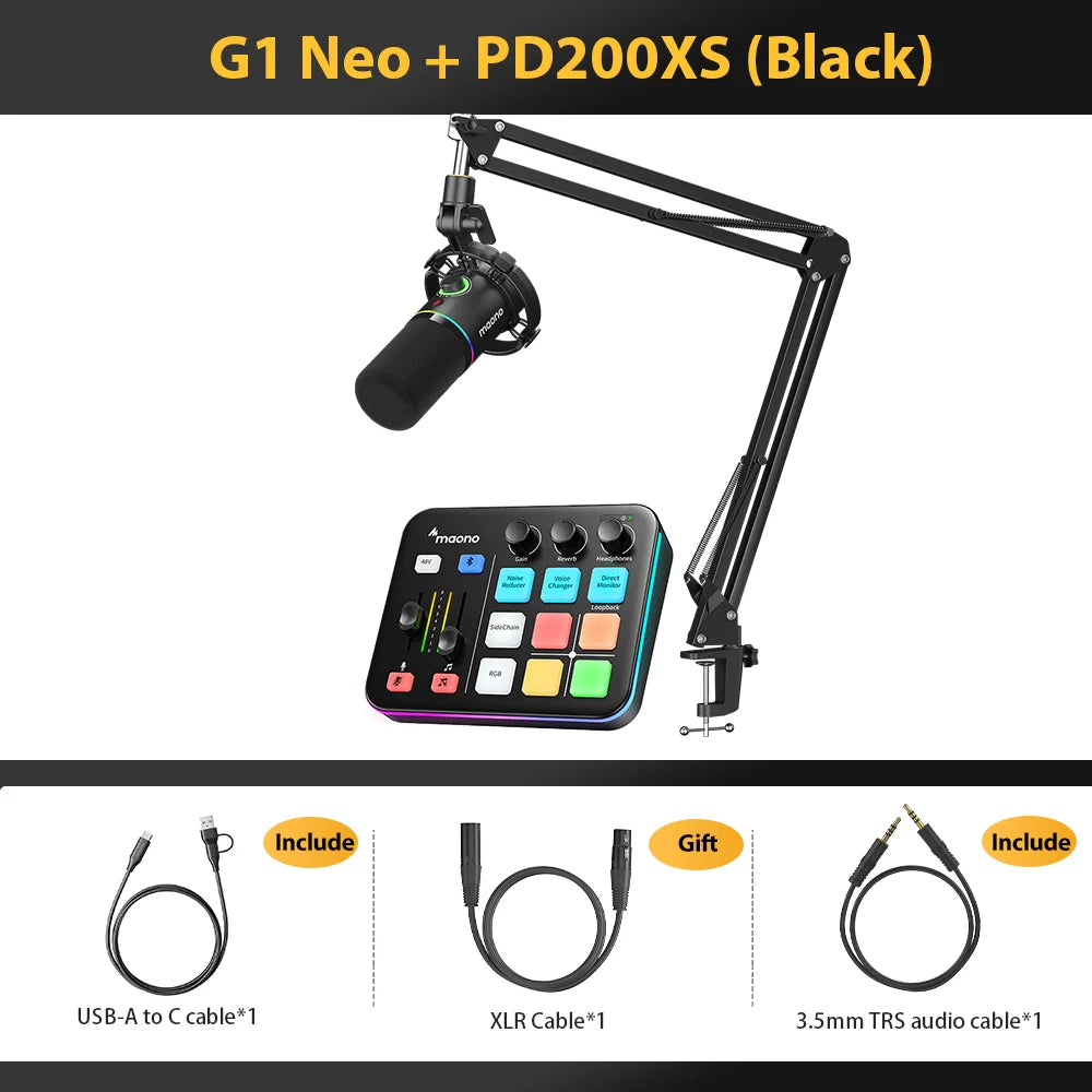 Maonocaster G1 NEO Mezclador de audio y tarjeta de sonido para juegos