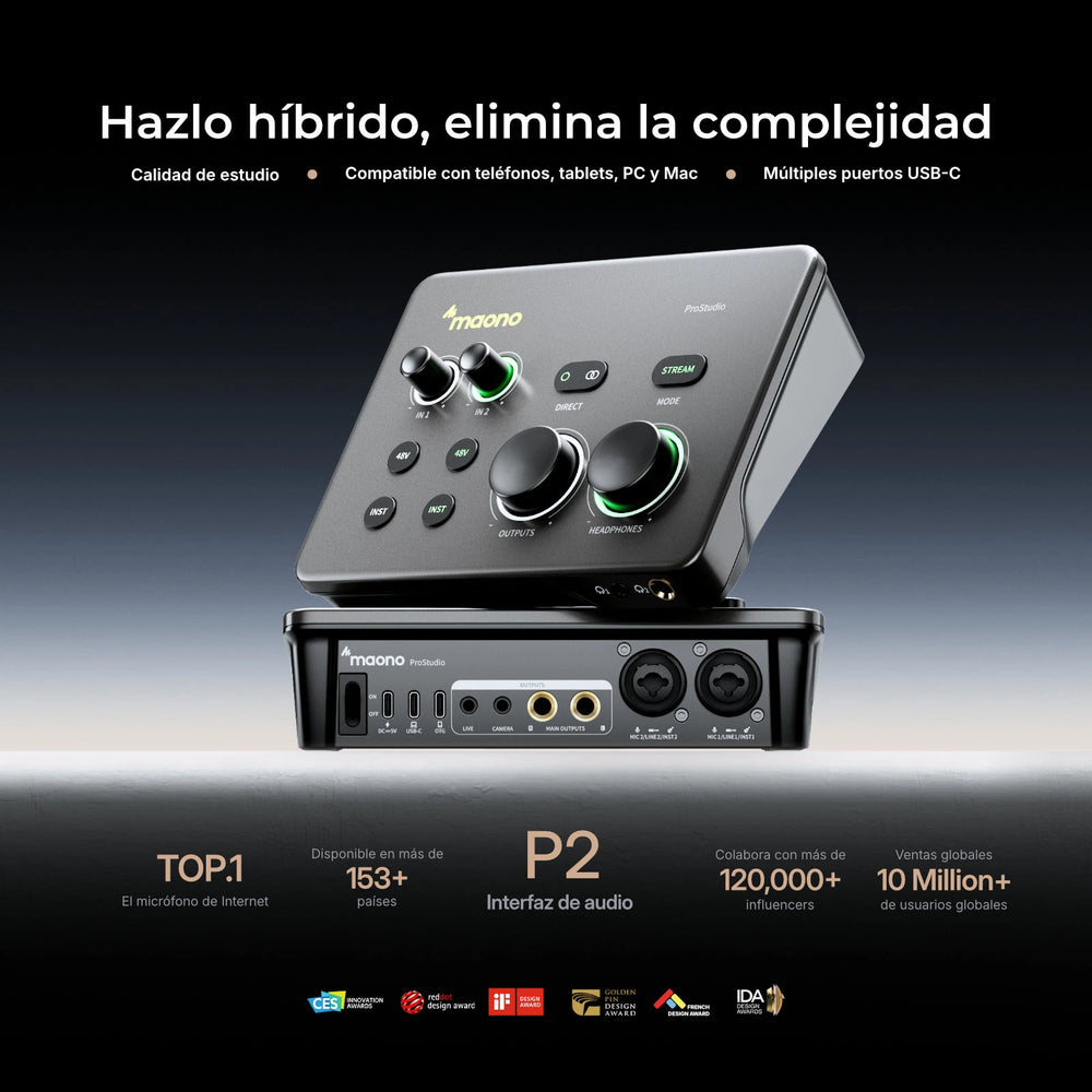 MAONO P2 Interfaz de Audio
