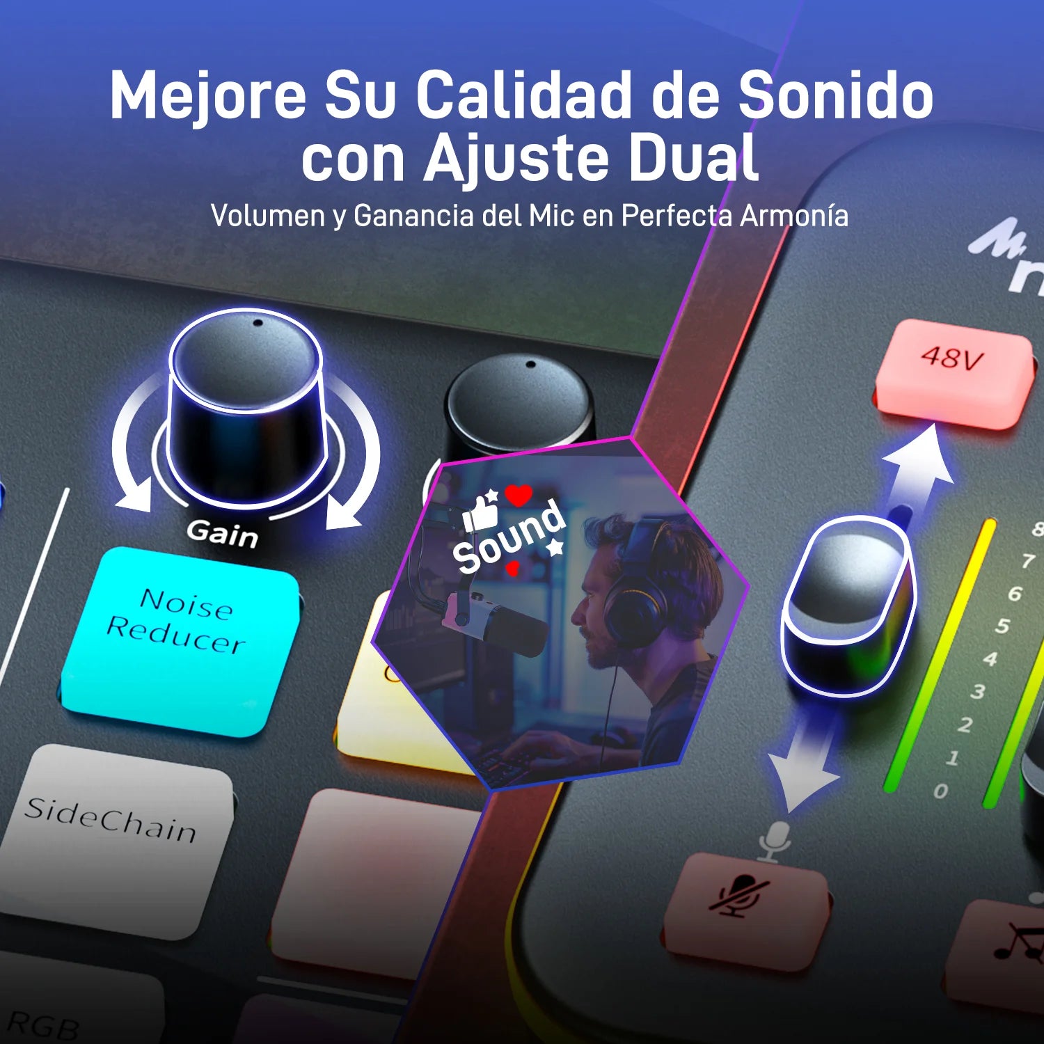 Maonocaster G1 NEO Mezclador de audio y tarjeta de sonido para juegos