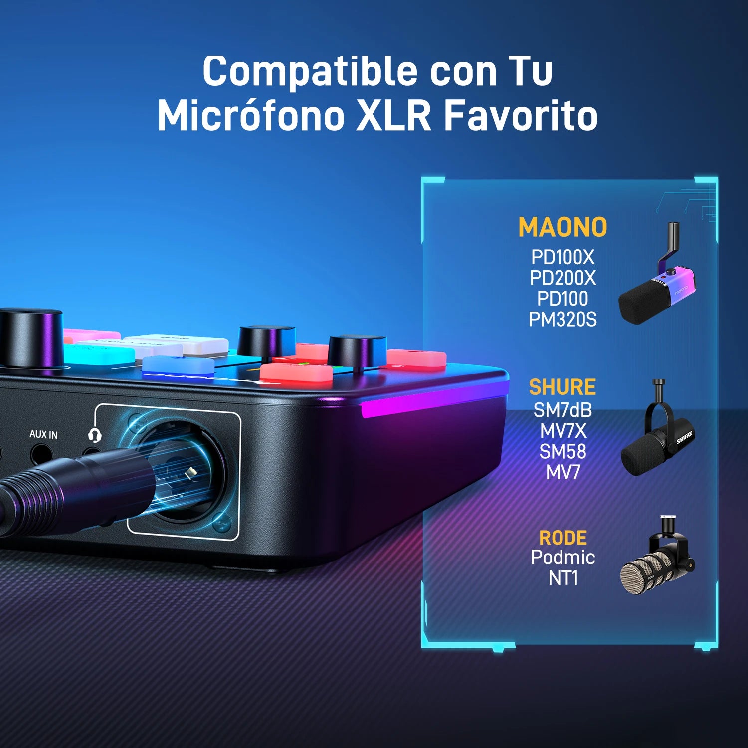 Maonocaster G1 NEO Mezclador de audio y tarjeta de sonido para juegos