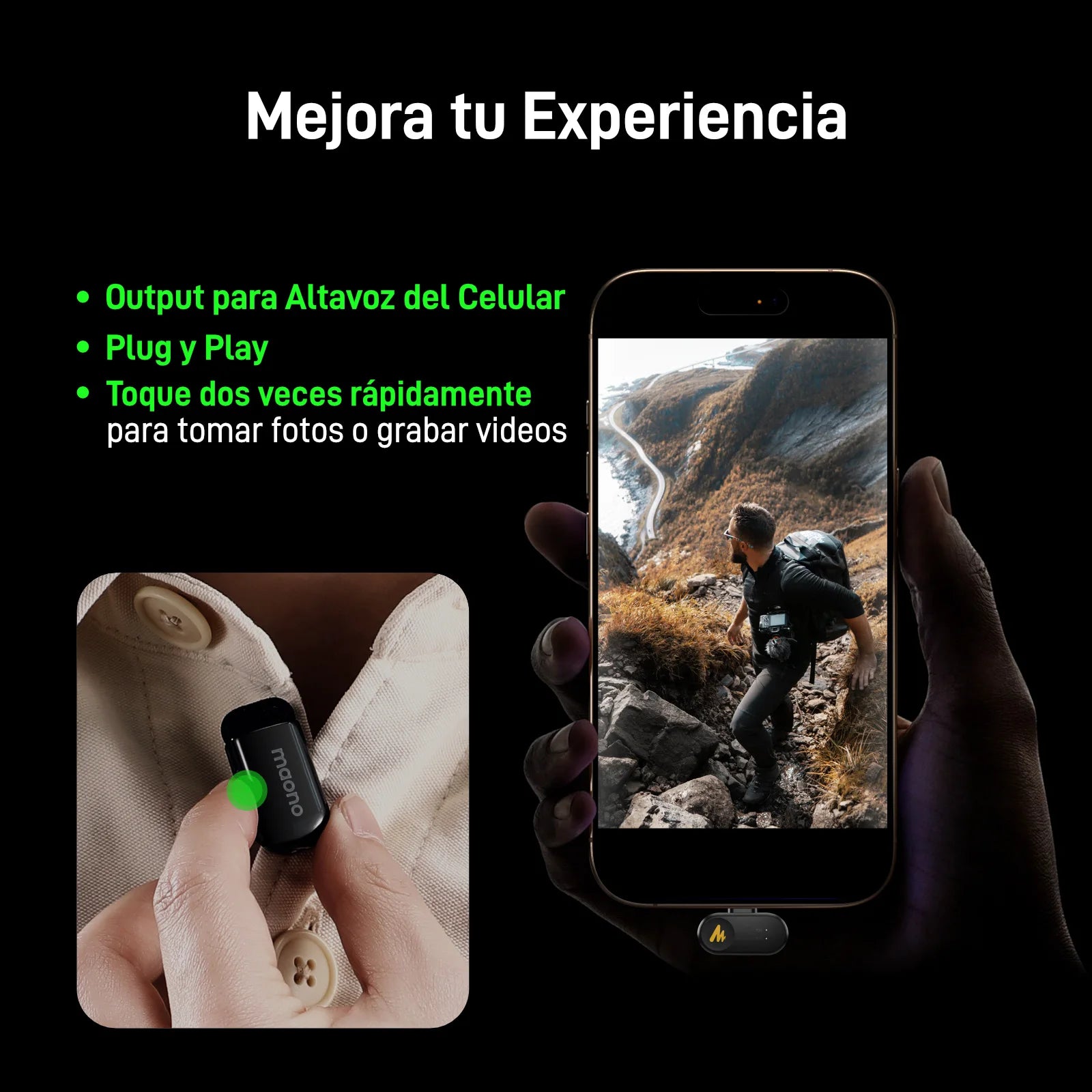 Micrófono de solapa inalámbrico Wave T1 MINI