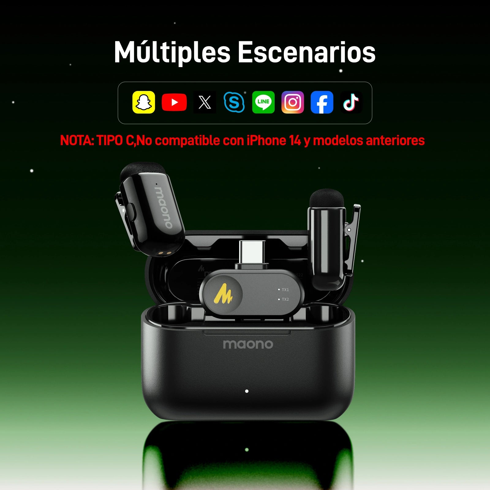 Micrófono de solapa inalámbrico Wave T1 MINI