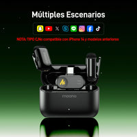 Micrófono de solapa inalámbrico Wave T1 MINI