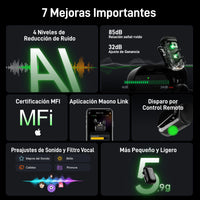 Micrófono de solapa inalámbrico Wave T1 MINI