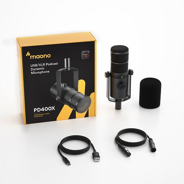 Micrófono dinámico para podcasting PD400X USB/XLR