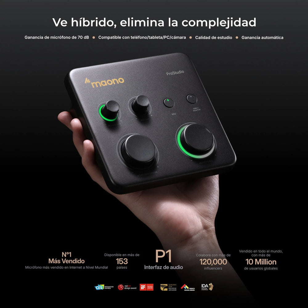 MAONO P1 híbrida USB Interfaz audio