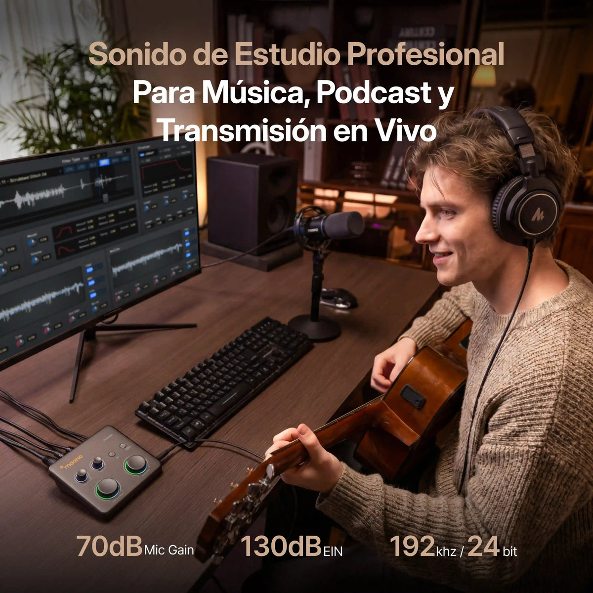 MAONO P1 híbrida USB Interfaz audio