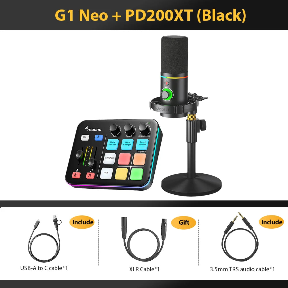 Maonocaster G1 NEO Mezclador de audio y tarjeta de sonido para juegos
