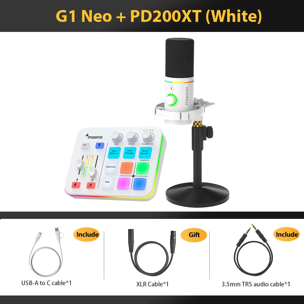 Maonocaster G1 NEO Mezclador de audio y tarjeta de sonido para