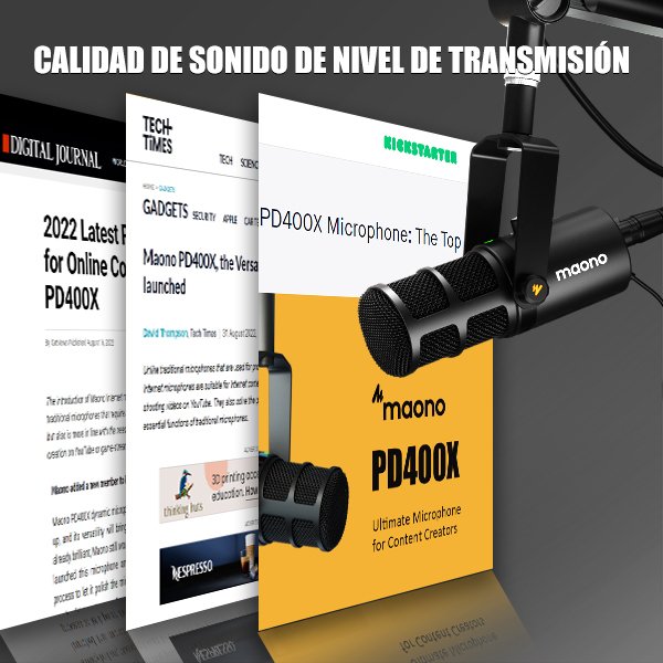 Micrófono dinámico para podcasting MAONO PD400X USB/XLR_ 600 × 600-05