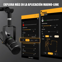 Micrófono dinámico para podcasting MAONO PD400X USB/XLR_ 600 × 600-02