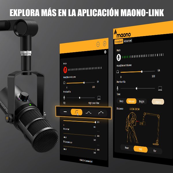Micrófono dinámico para podcasting MAONO PD400X USB/XLR_ 600 × 600-02