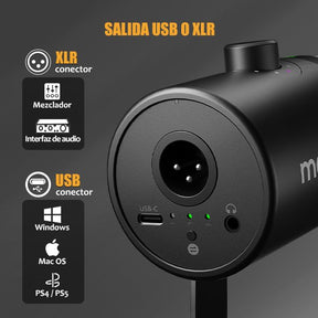 Micrófono dinámico para podcasting MAONO PD400X USB/XLR_ 600 × 600-01