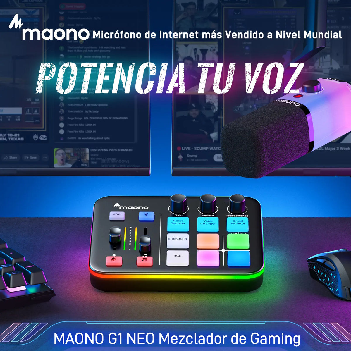 PD100X & G1 NEO Paquete de equipo de juego todo en uno para transmisores de juegos