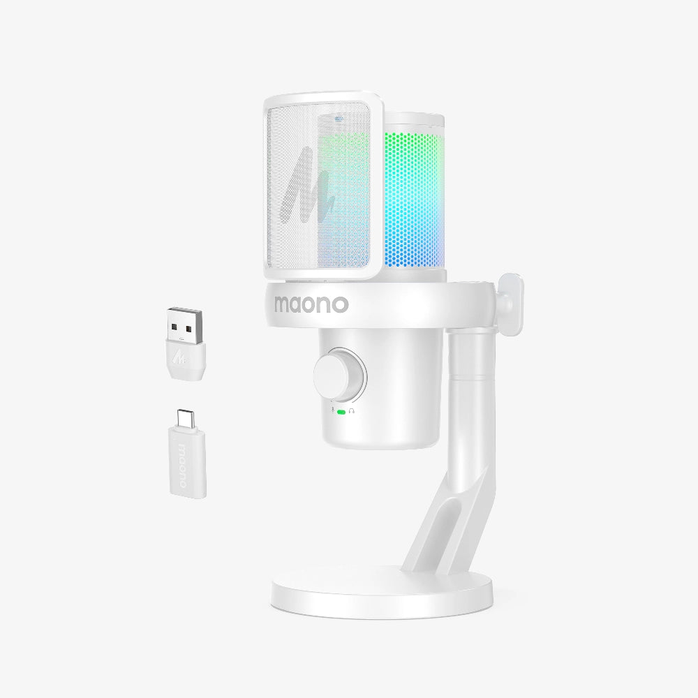 Micrófono de escritorio inalámbrico/USB para juegos DM40