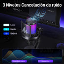 Micrófono de escritorio inalámbrico/USB para juegos DM40