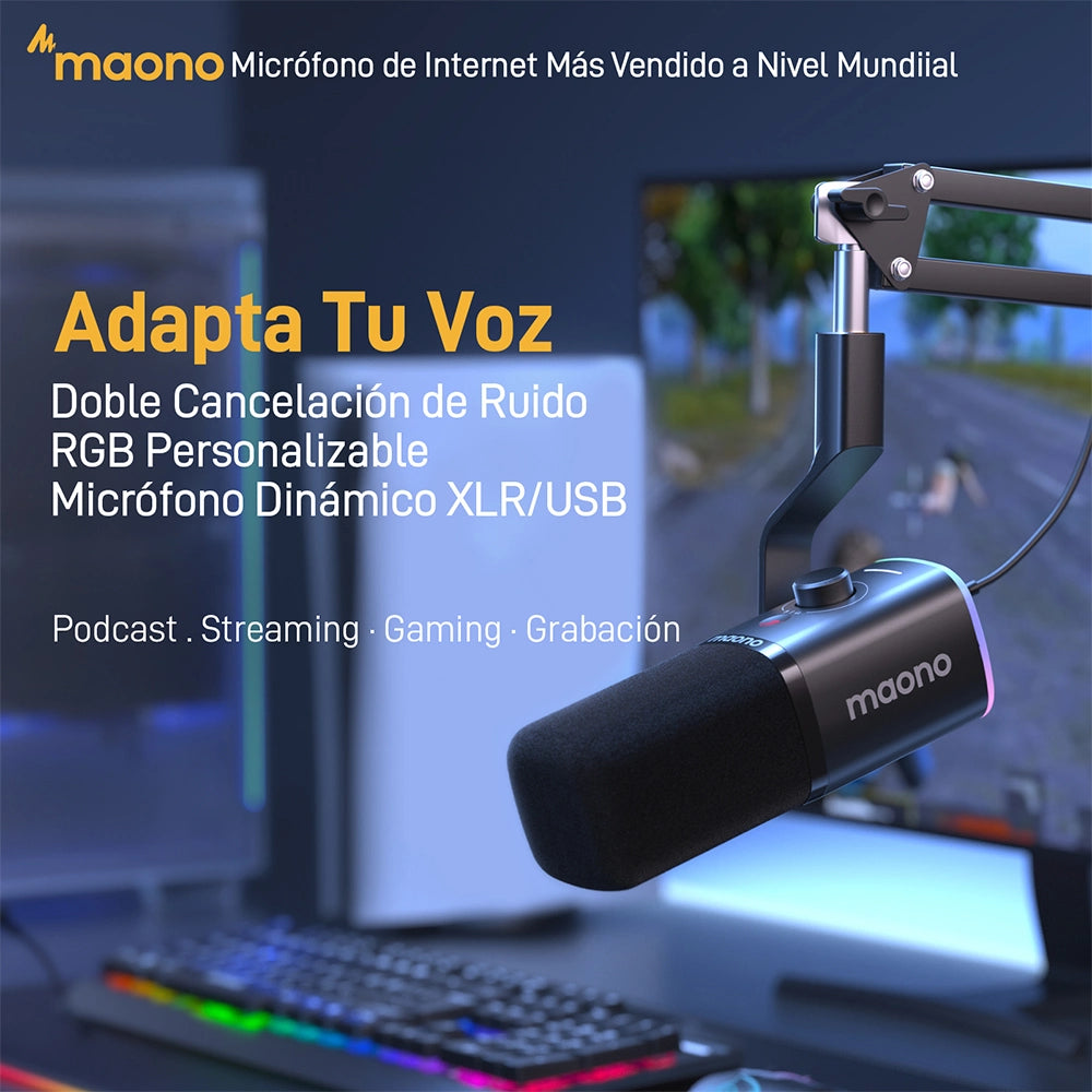 Micrófono dinámico PD100X RGB XLR/USB