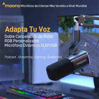 Micrófono dinámico PD100X RGB XLR/USB