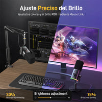 Micrófono dinámico PD100X RGB XLR/USB