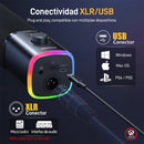 Micrófono dinámico PD100X RGB XLR/USB