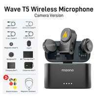 Micrófono de solapa inalámbrico Wave T5