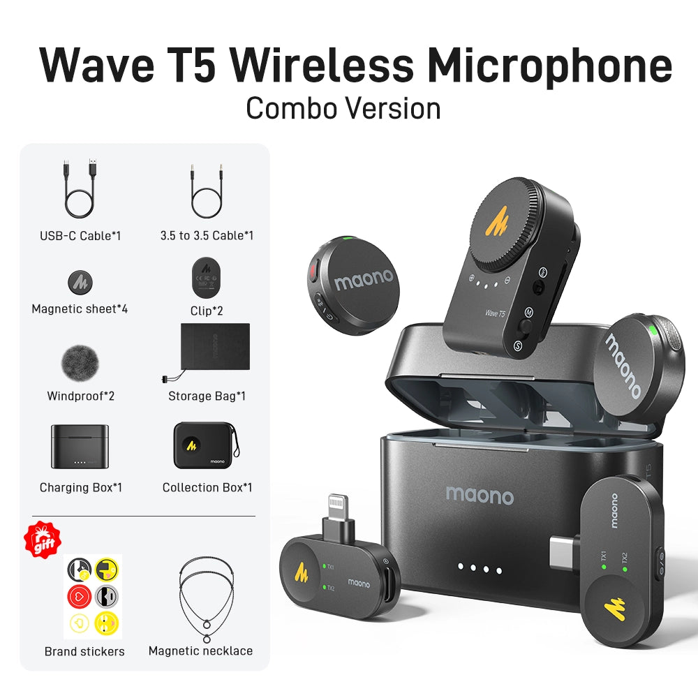 Micrófono de solapa inalámbrico Wave T5