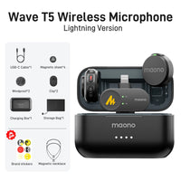 Micrófono de solapa inalámbrico Wave T5