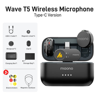 Micrófono de solapa inalámbrico Wave T5
